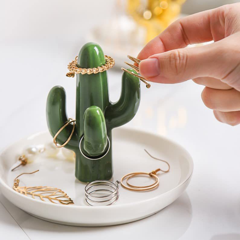 Ceramic Cactus Jewel Tray