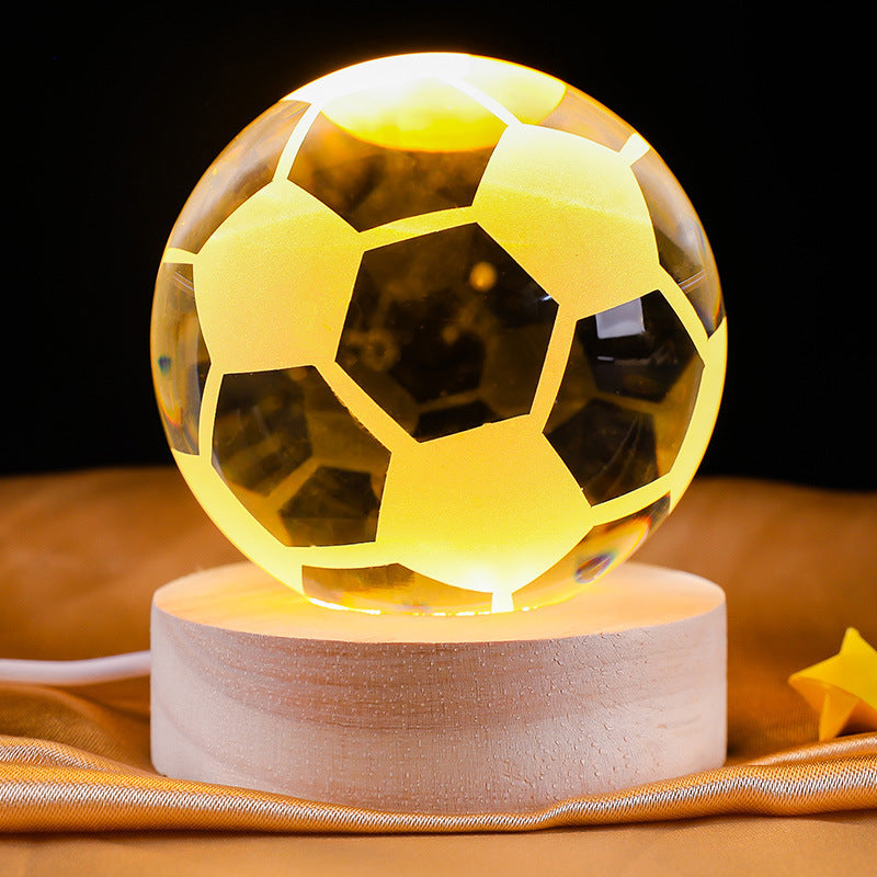 3D Engraved Sports Ball Lamp