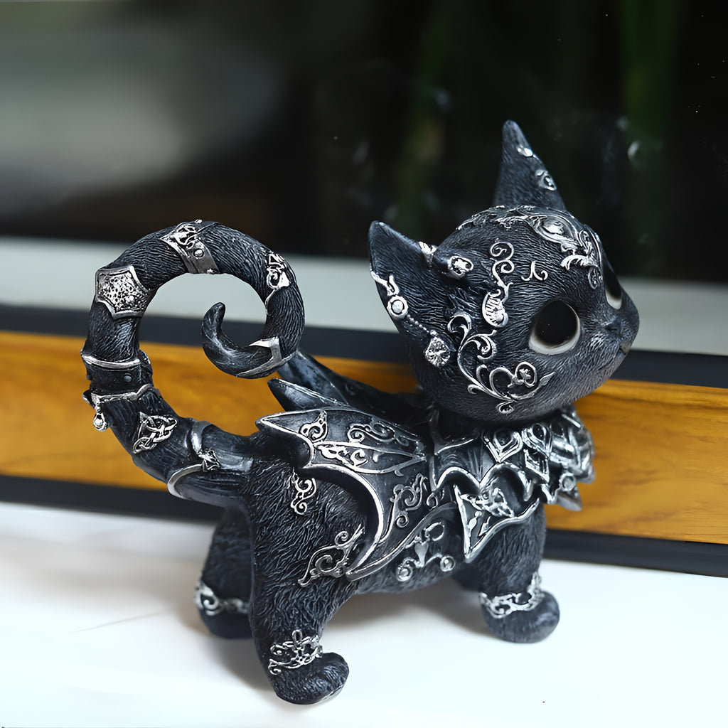 Minimalist Black Cat Figurine