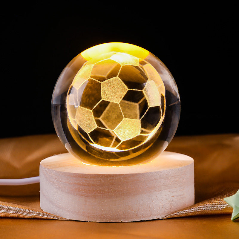 3D Engraved Sports Ball Lamp