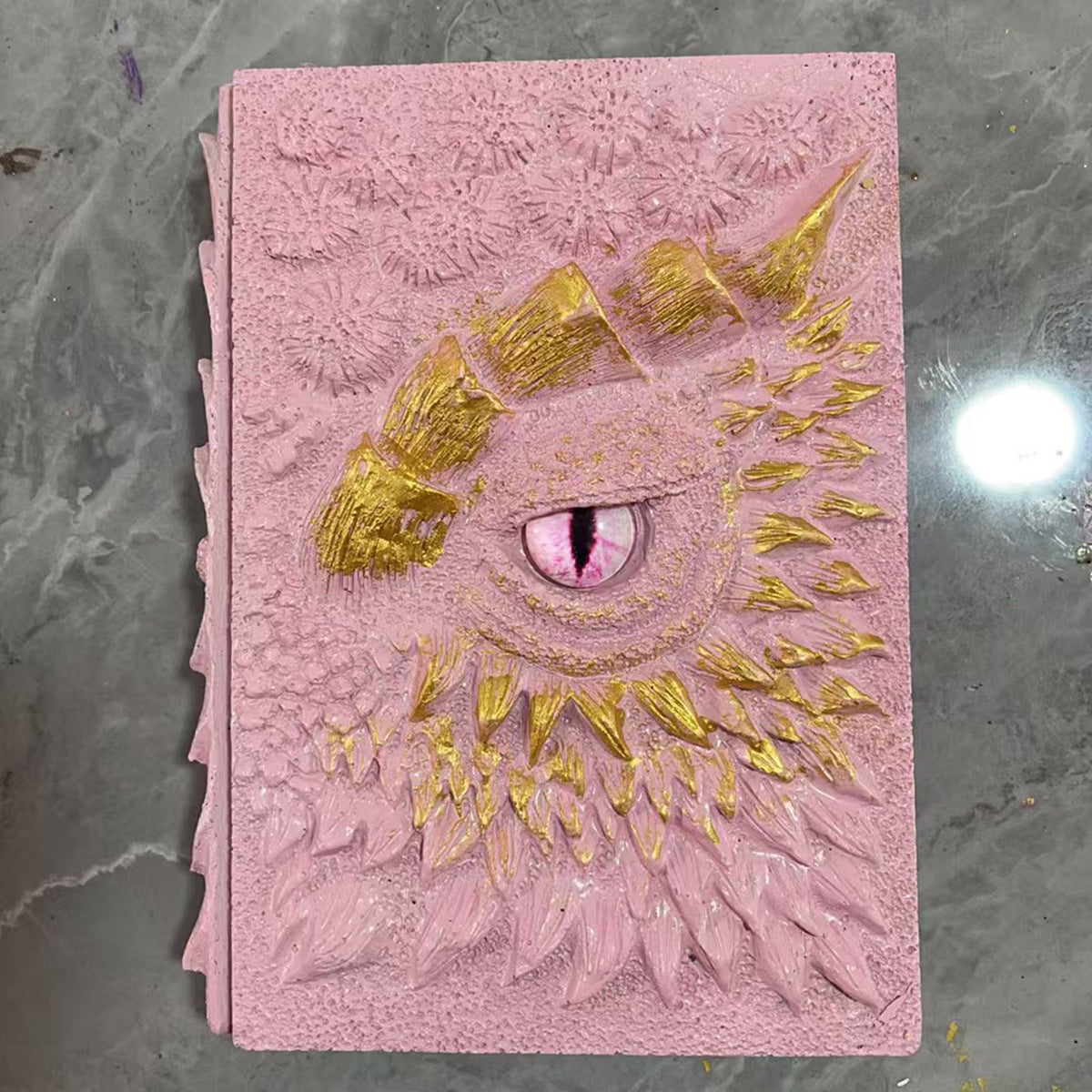 Resin DragonEye Book Sculpture