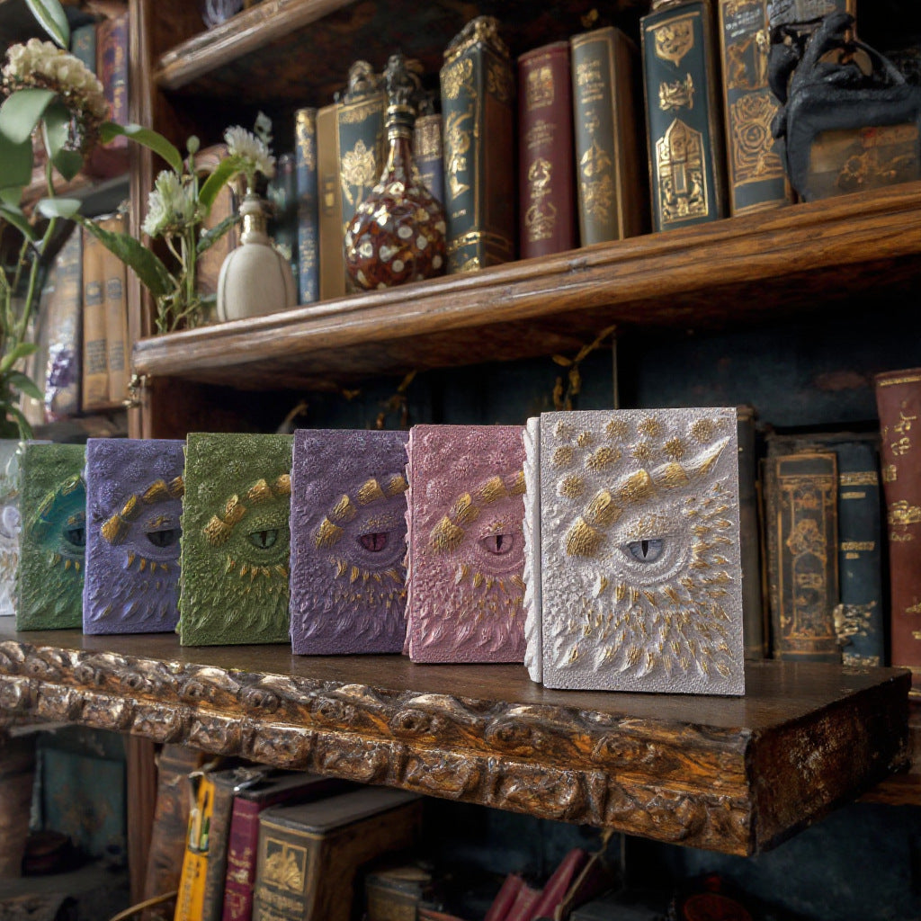 Resin DragonEye Book Sculpture