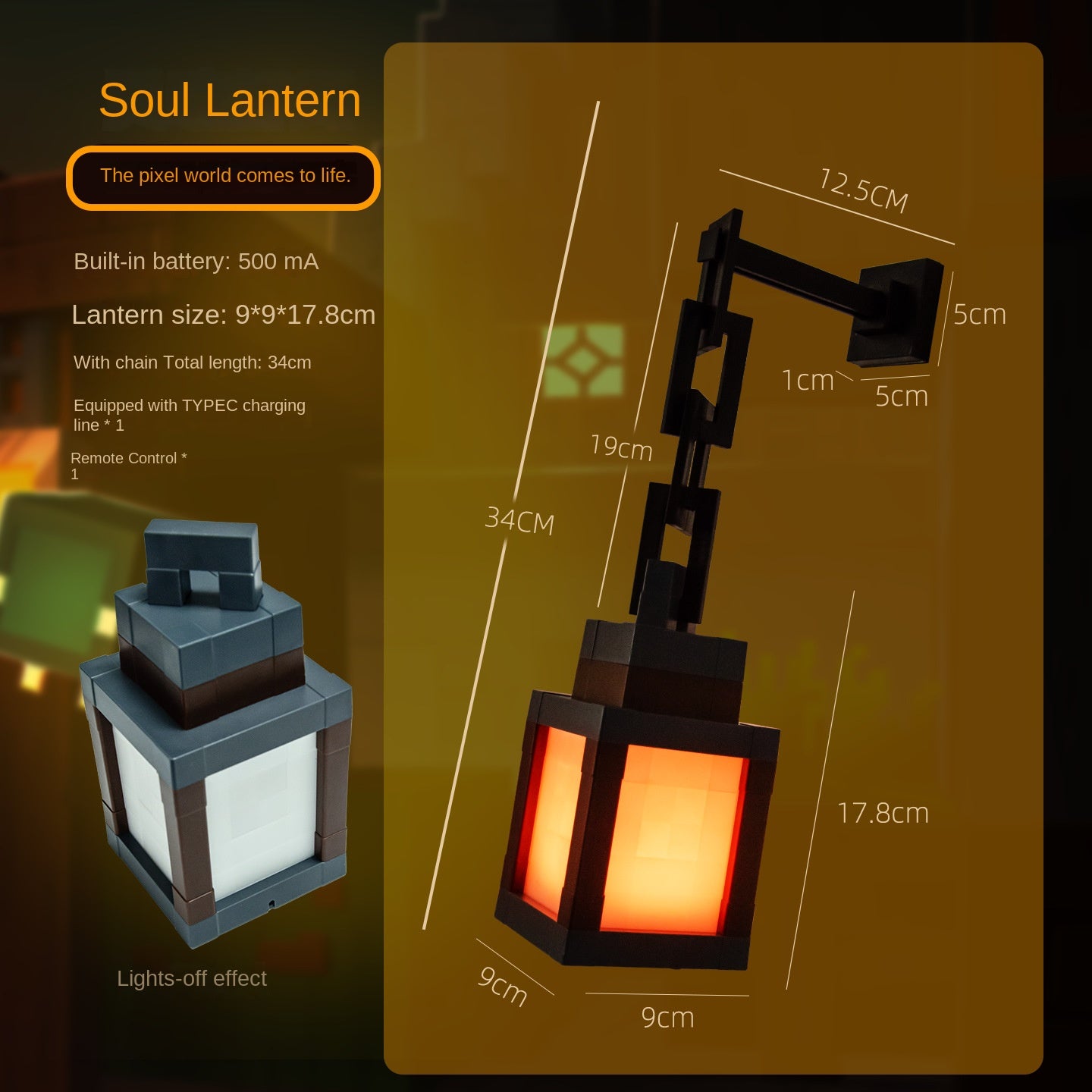 Pixel-Art Rechargeable Tap Light
