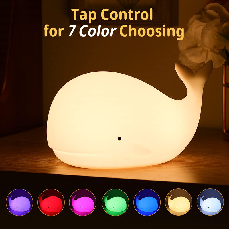 Rechargeable Whale Night Light