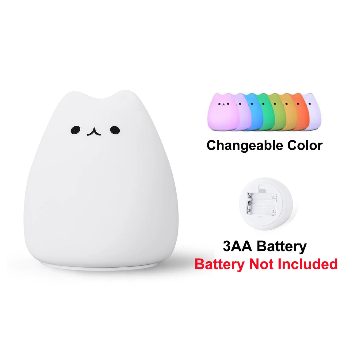 Touch-Activated Cat Night Light