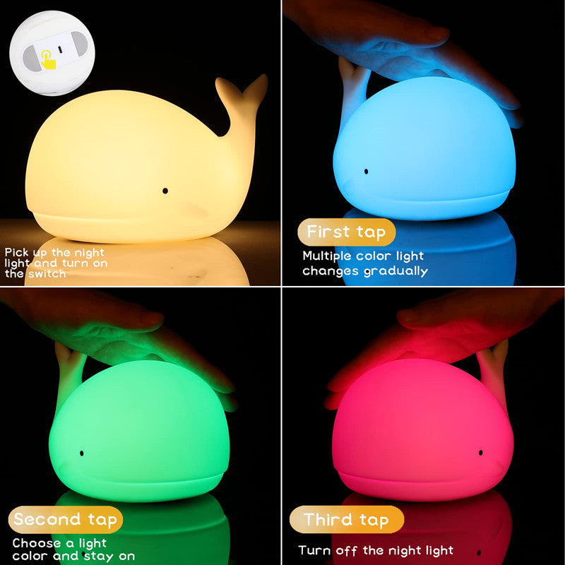 Rechargeable Whale Night Light
