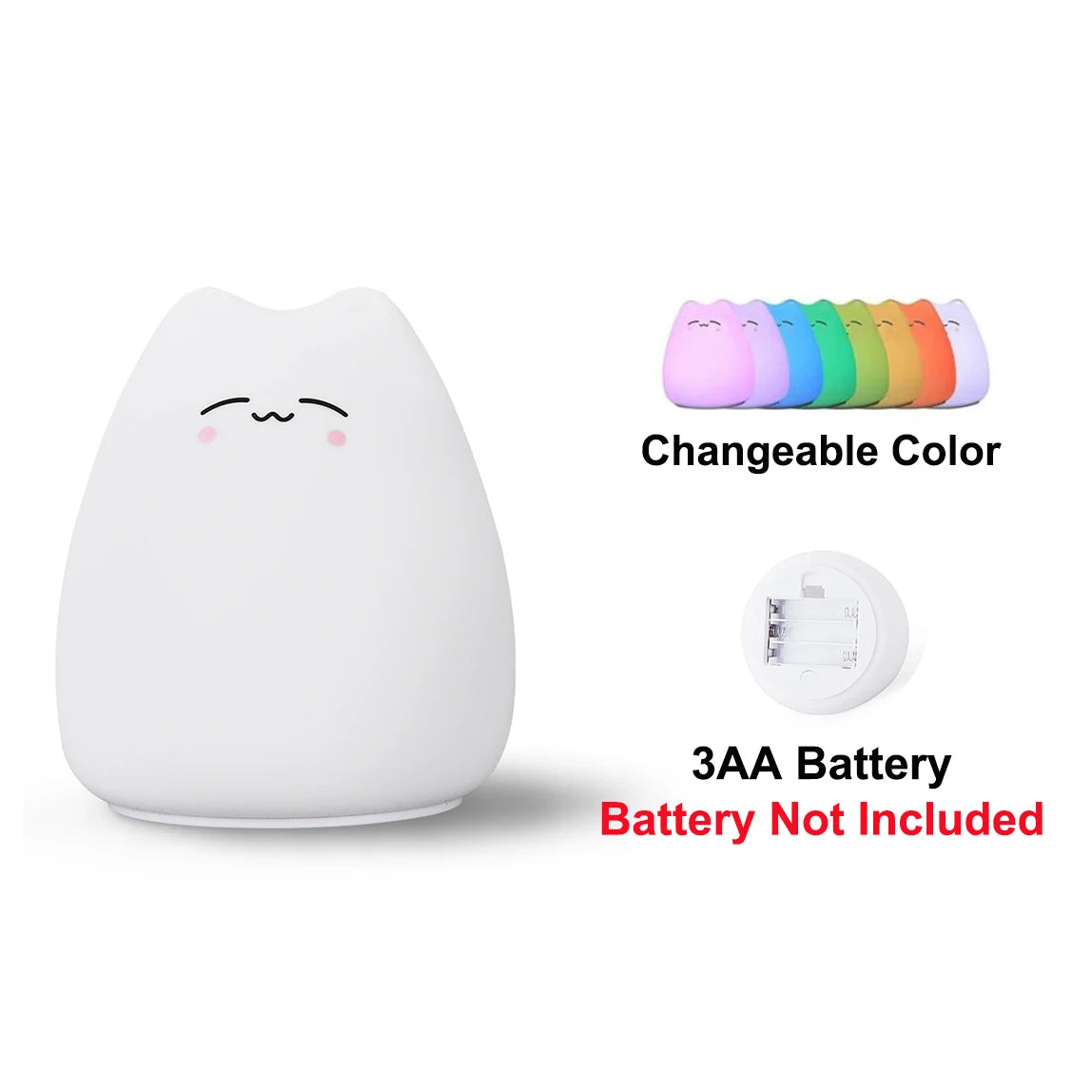 Touch-Activated Cat Night Light