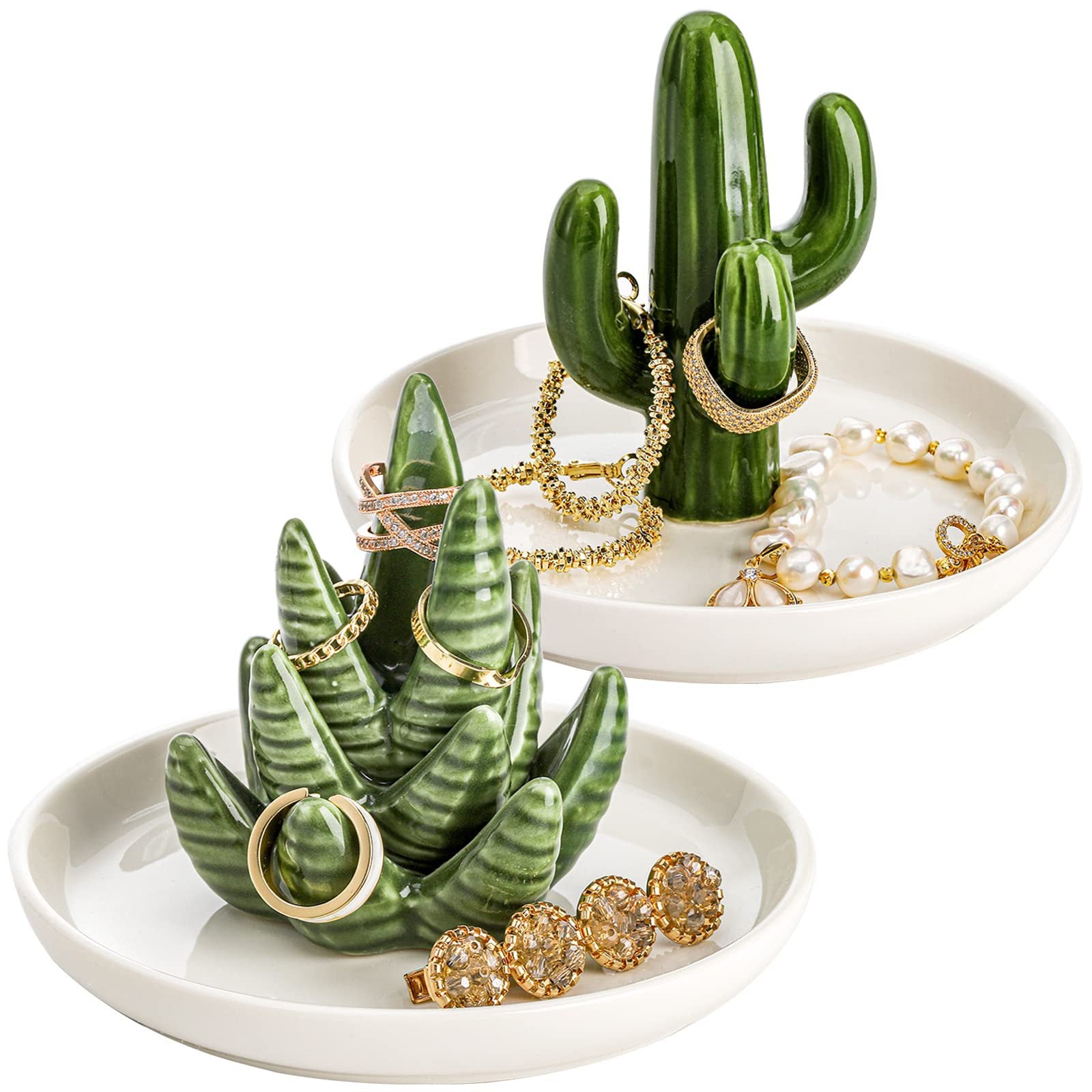 Ceramic Cactus Jewel Tray