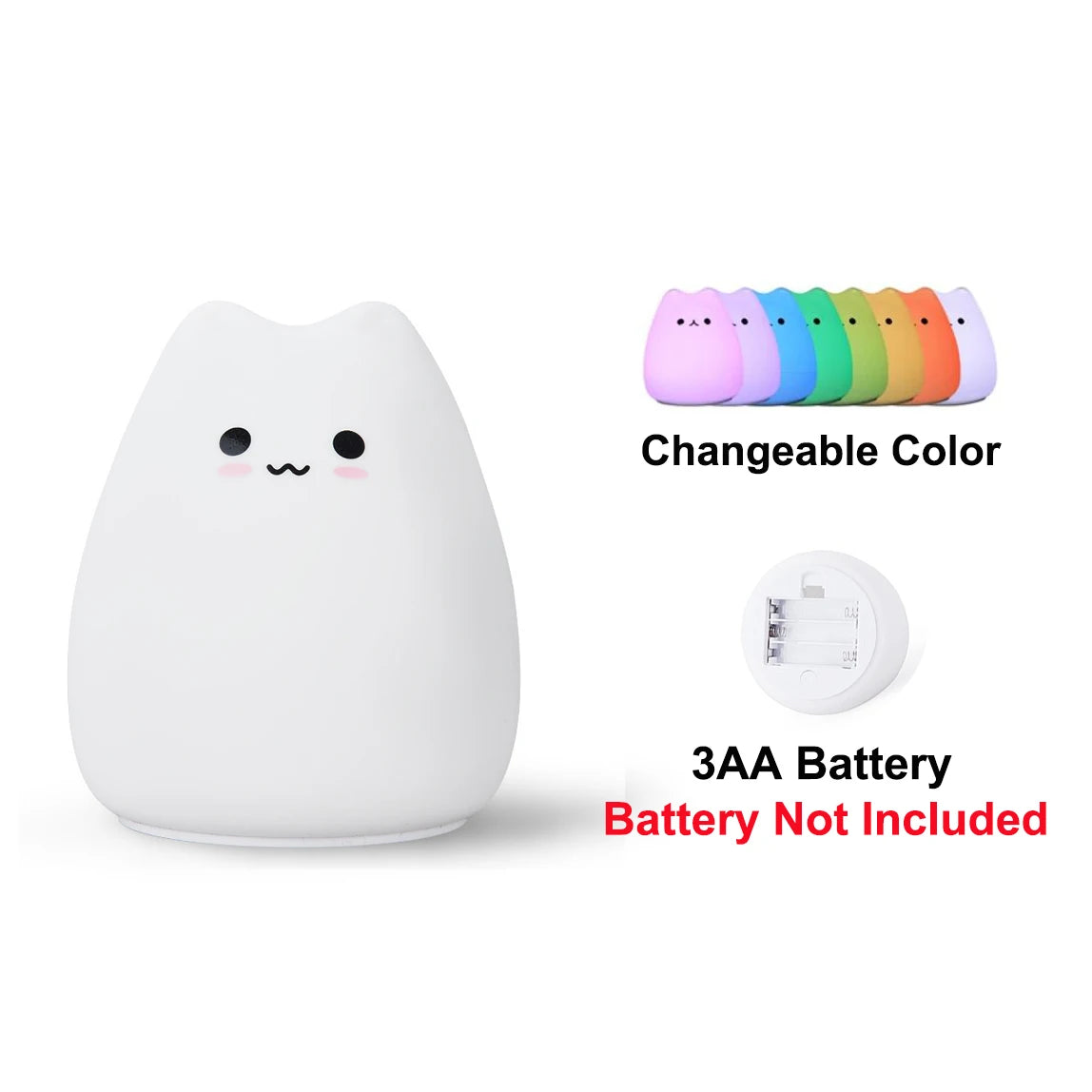 Touch-Activated Cat Night Light