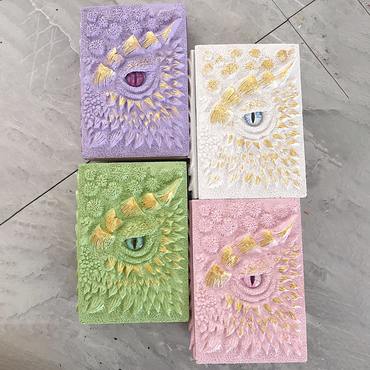 Resin DragonEye Book Sculpture
