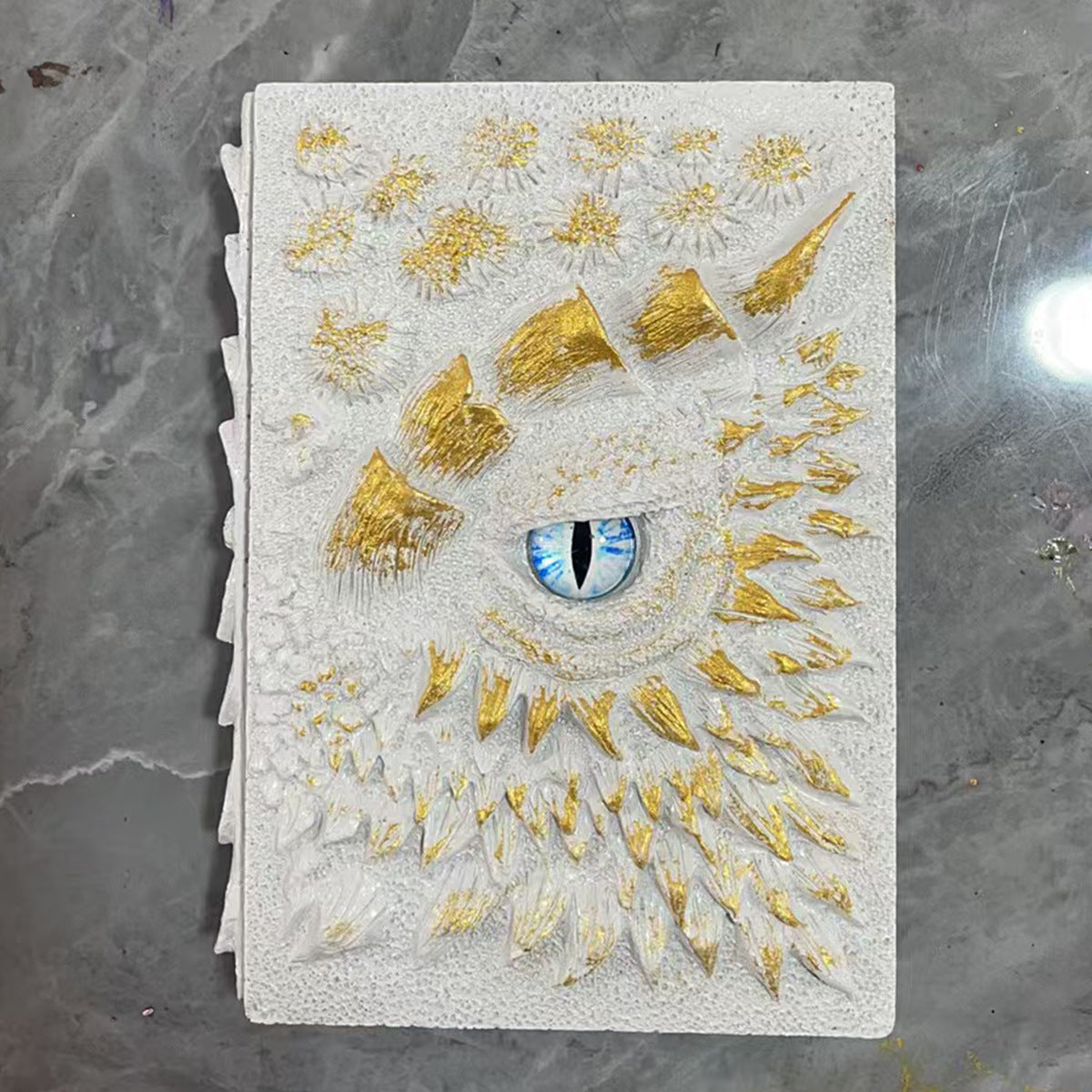 Resin DragonEye Book Sculpture