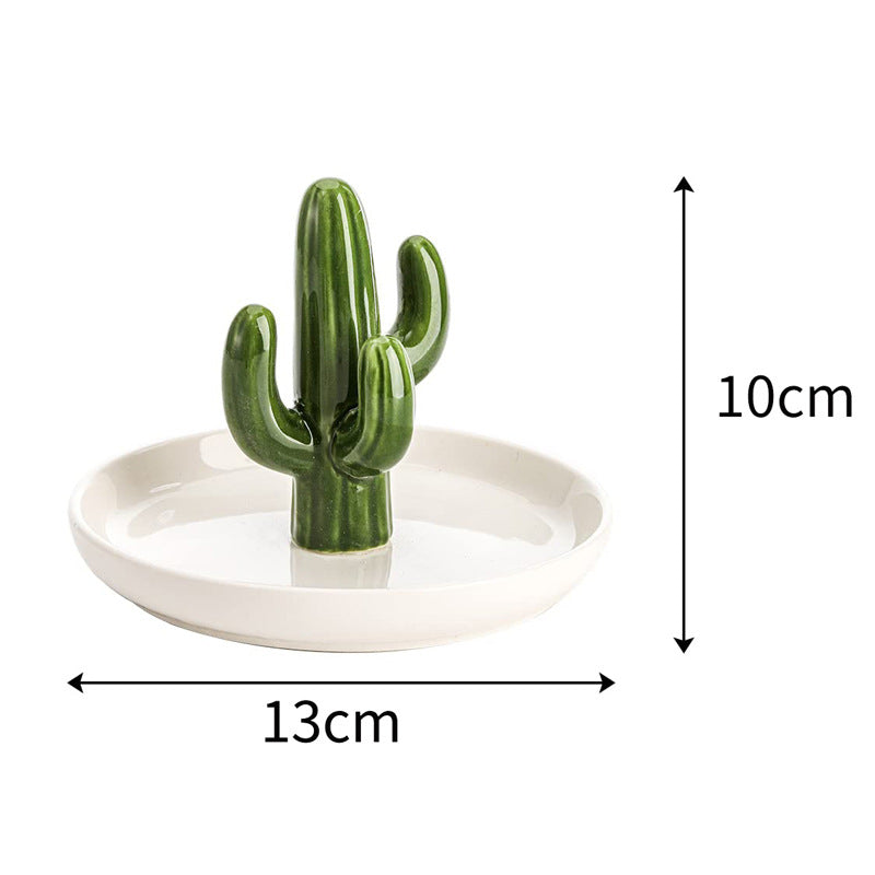 Ceramic Cactus Jewel Tray