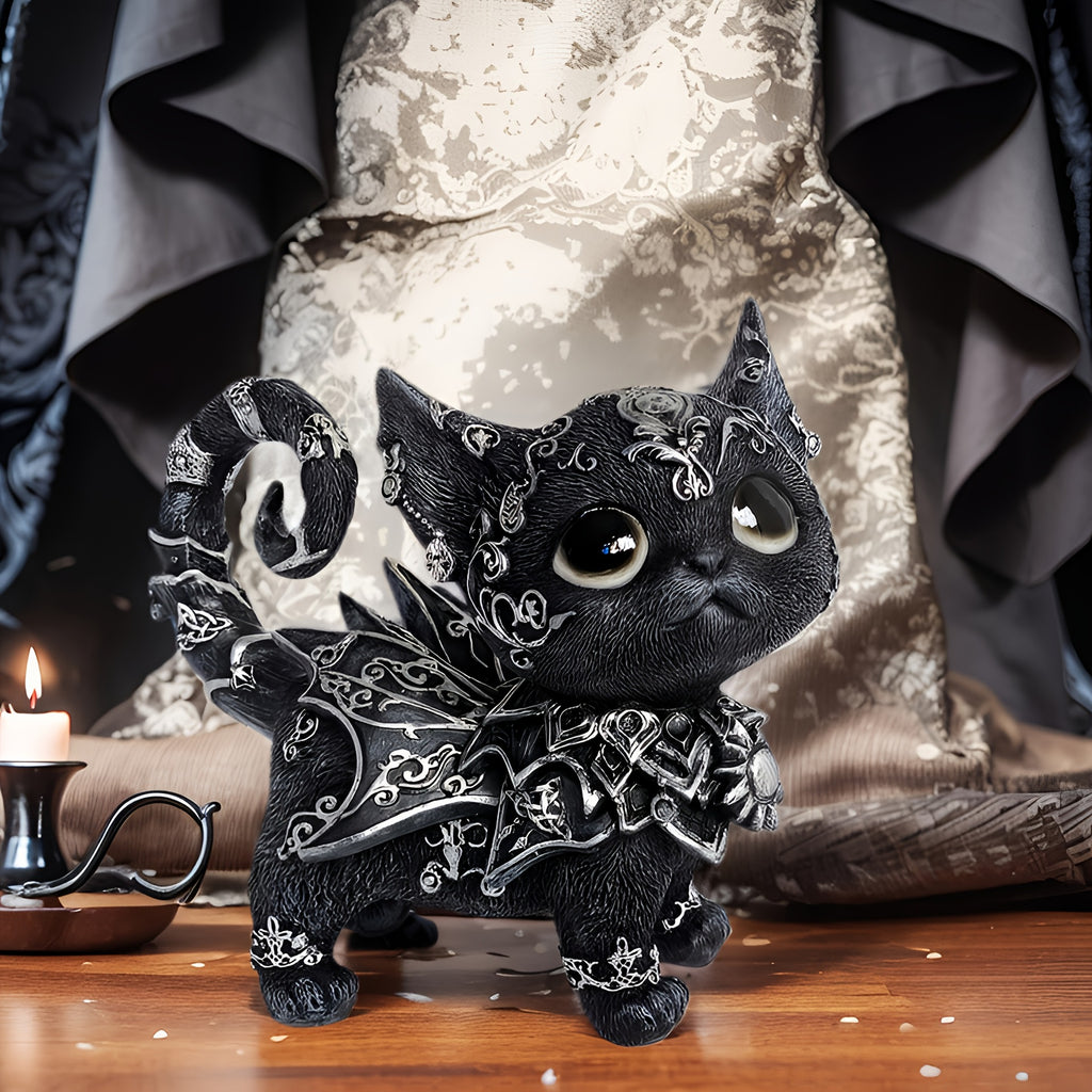 Minimalist Black Cat Figurine