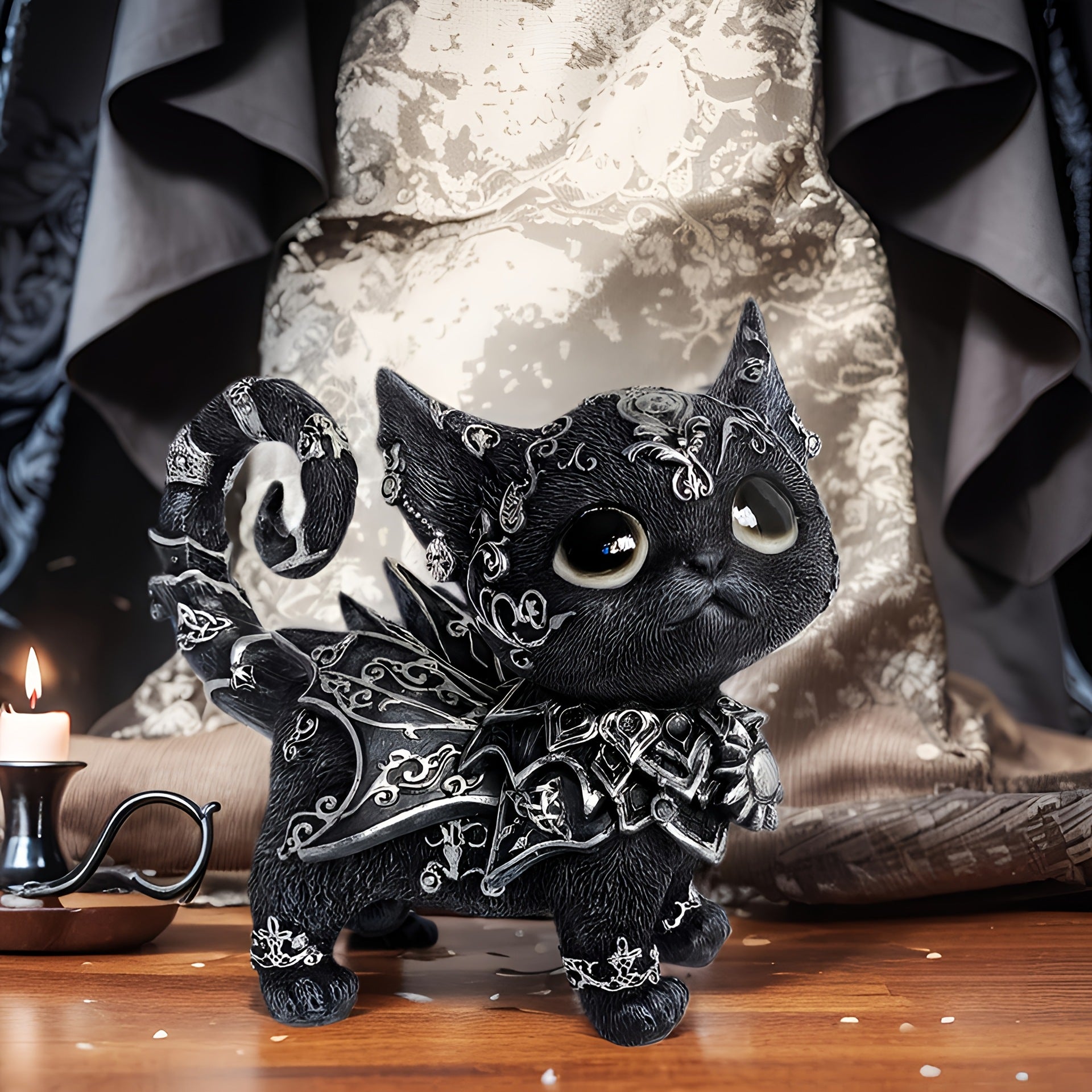 Minimalist Black Cat Figurine
