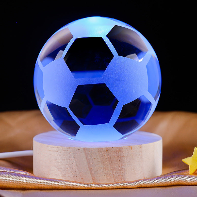 3D Engraved Sports Ball Lamp