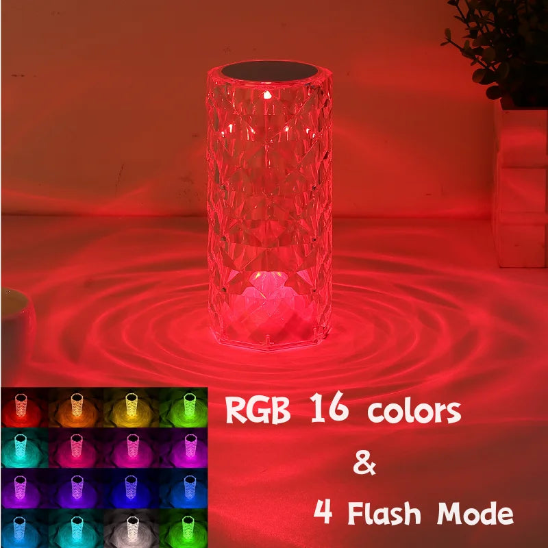 Crystal Rose Touch Lamp