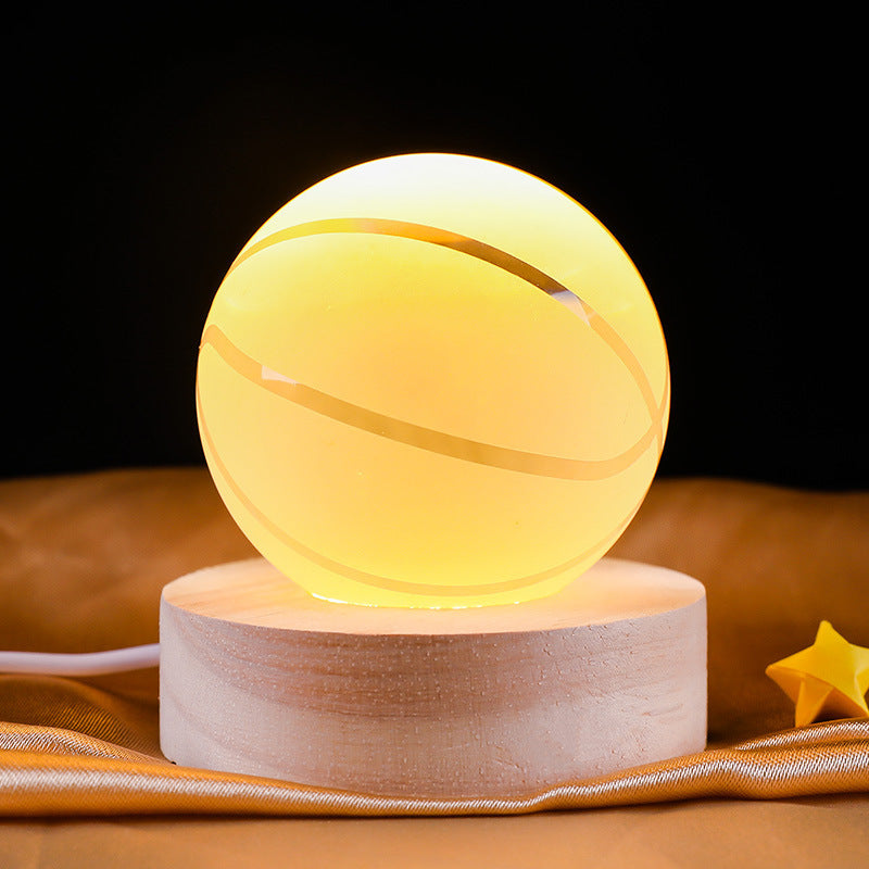 3D Engraved Sports Ball Lamp