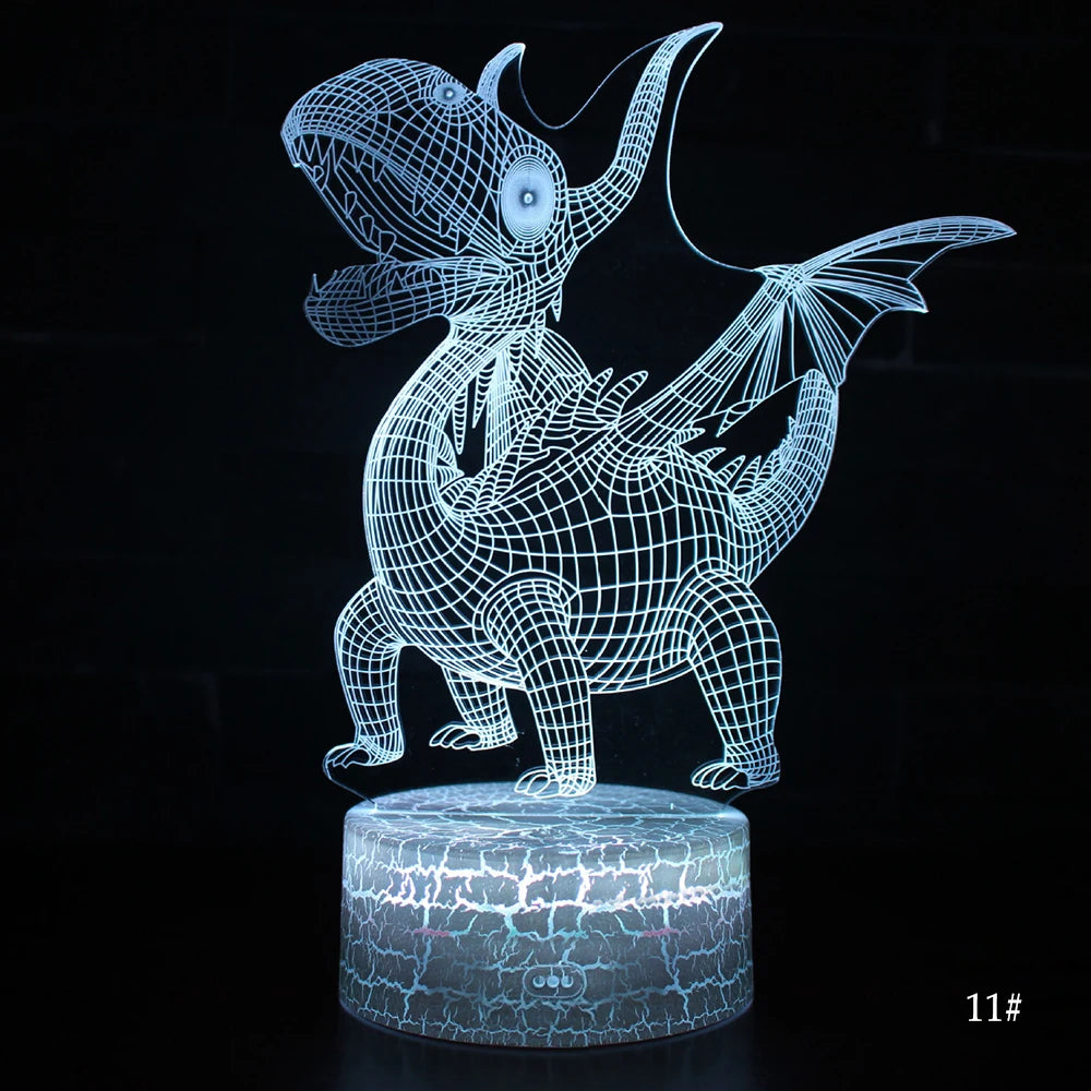 3D Dinosaur LED Night Light