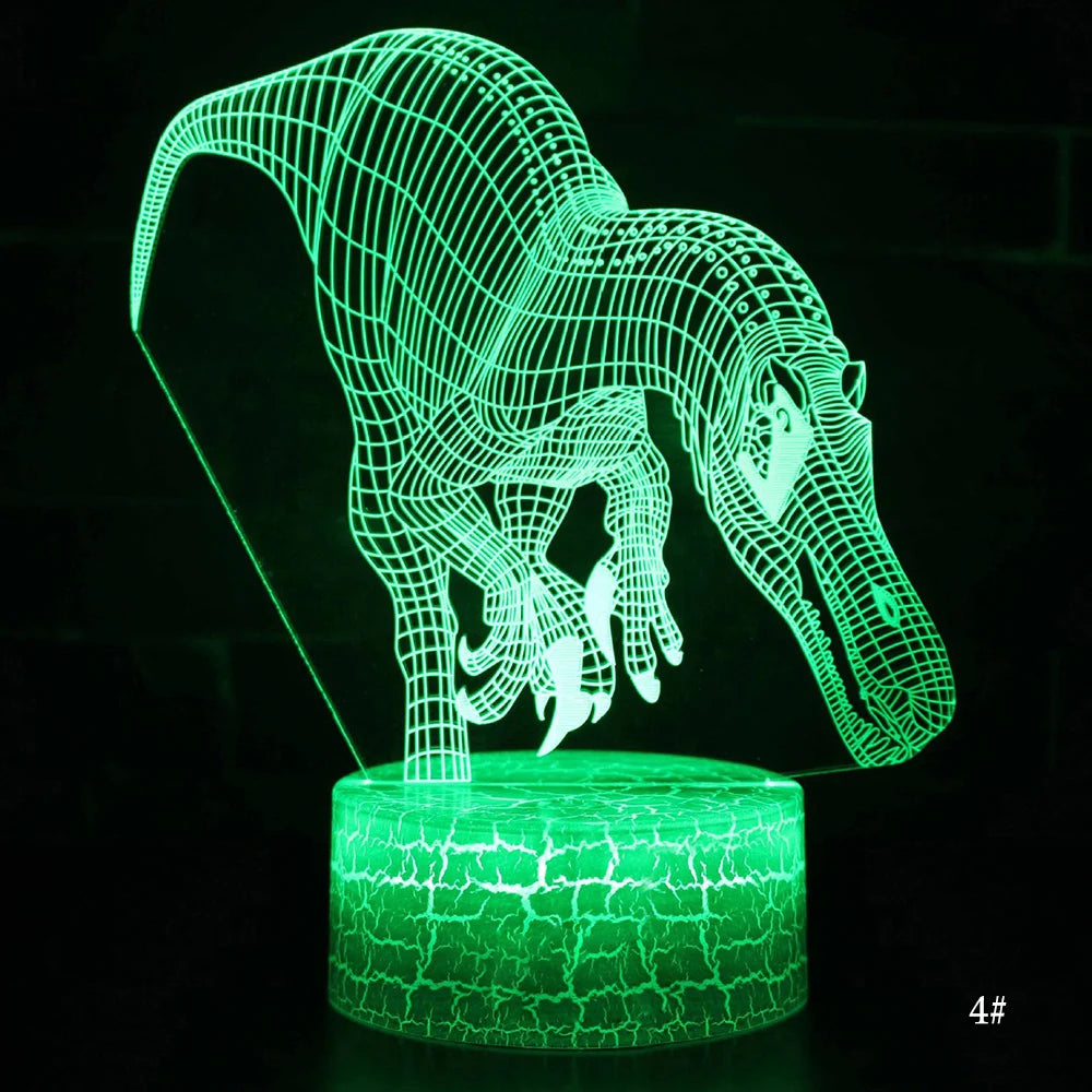 3D Dinosaur LED Night Light