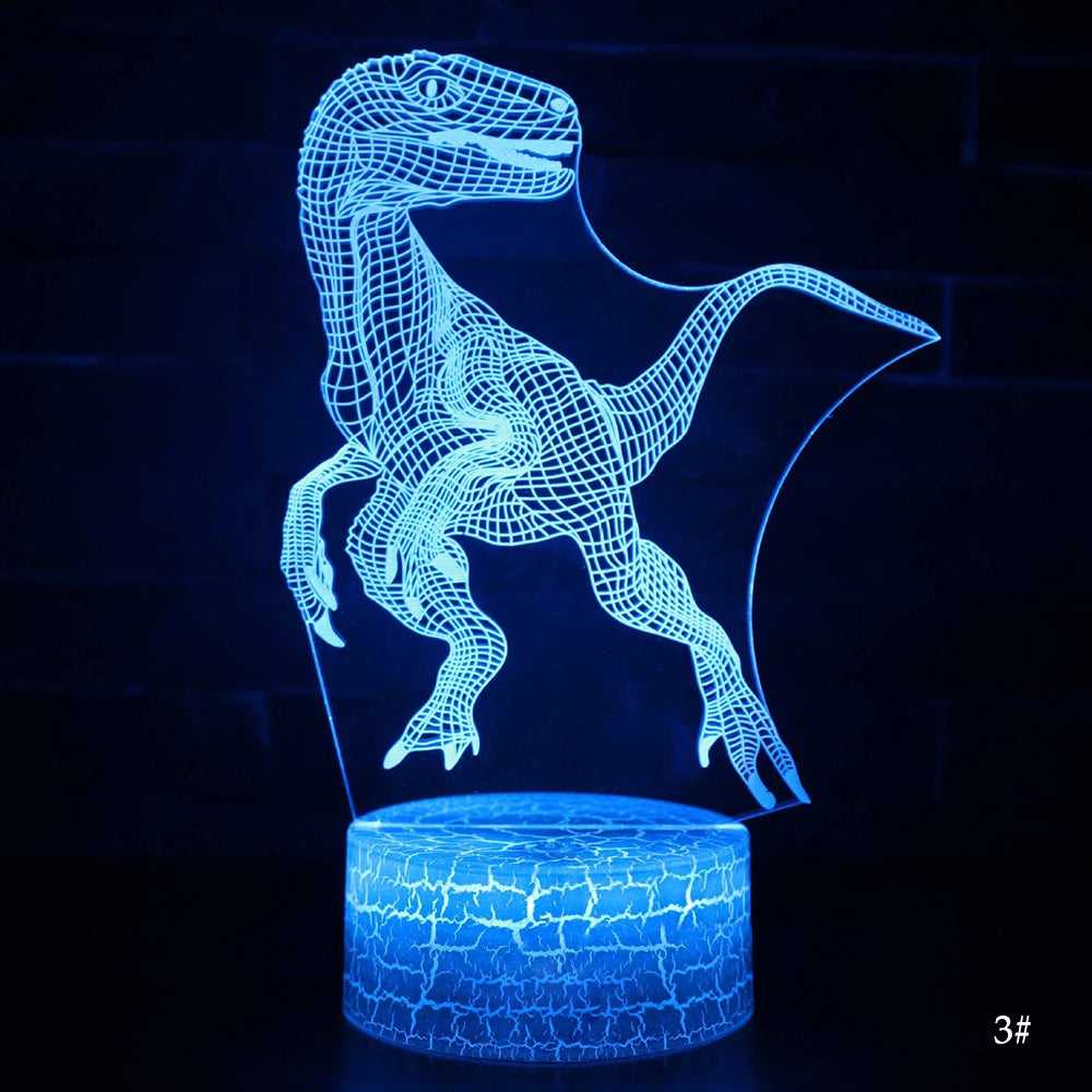 3D Dinosaur LED Night Light