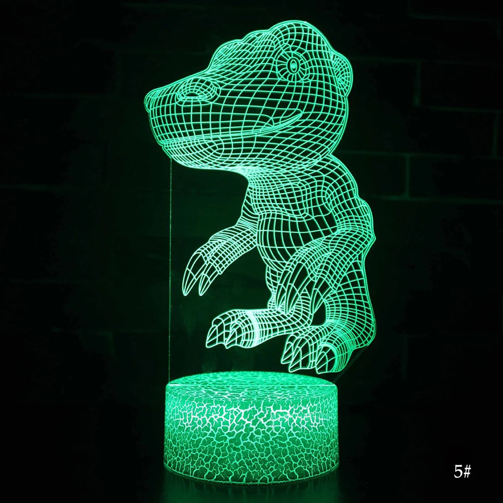 3D Dinosaur LED Night Light