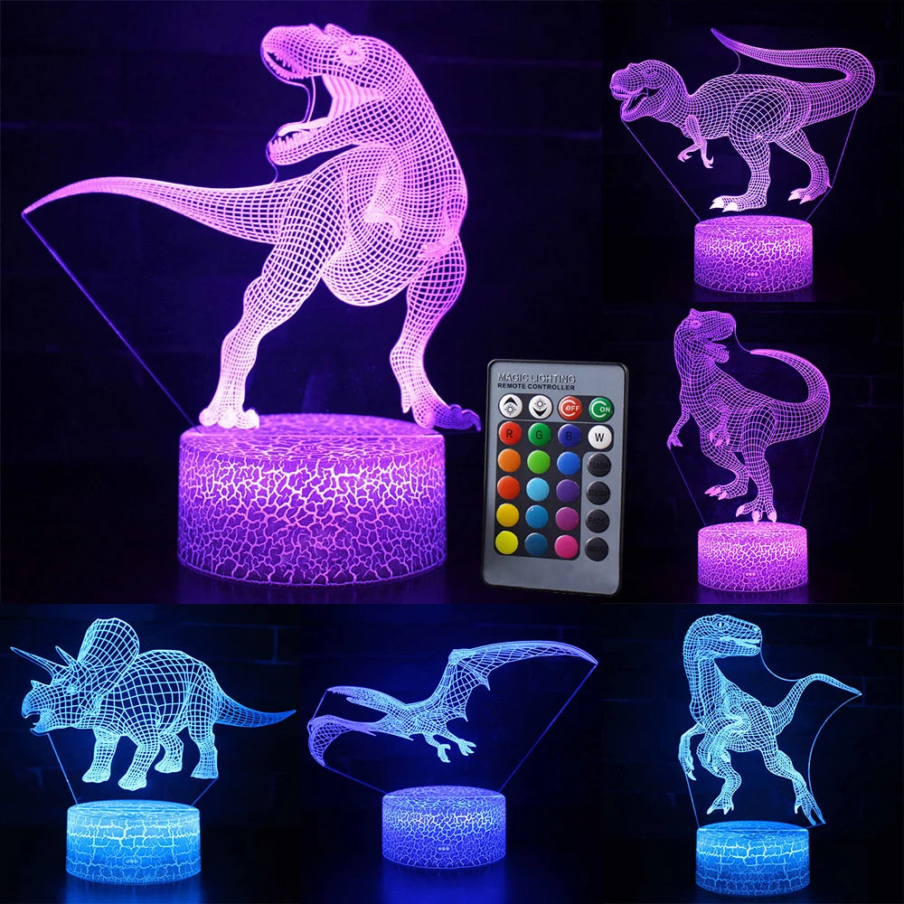 3D Dinosaur LED Night Light