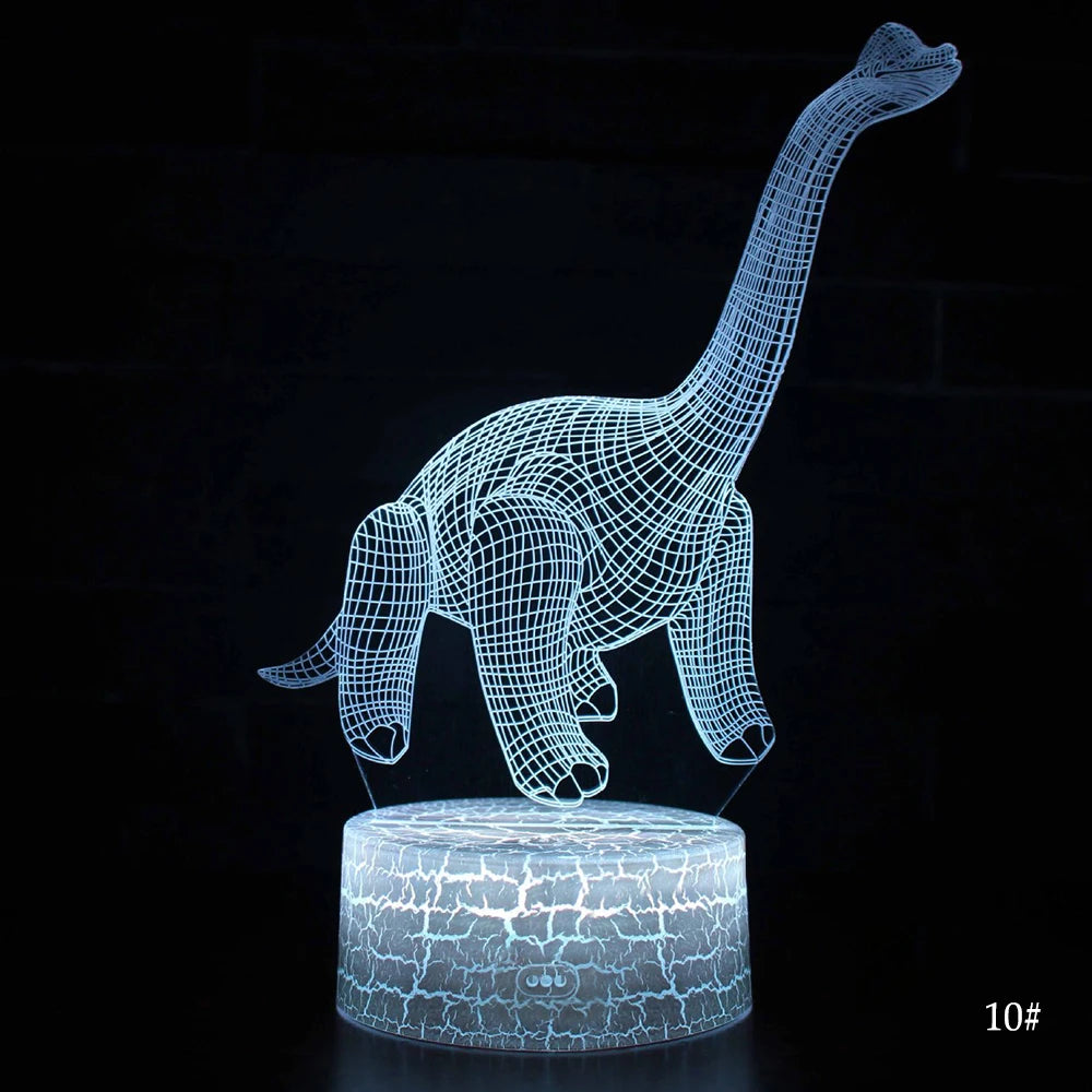 3D Dinosaur LED Night Light