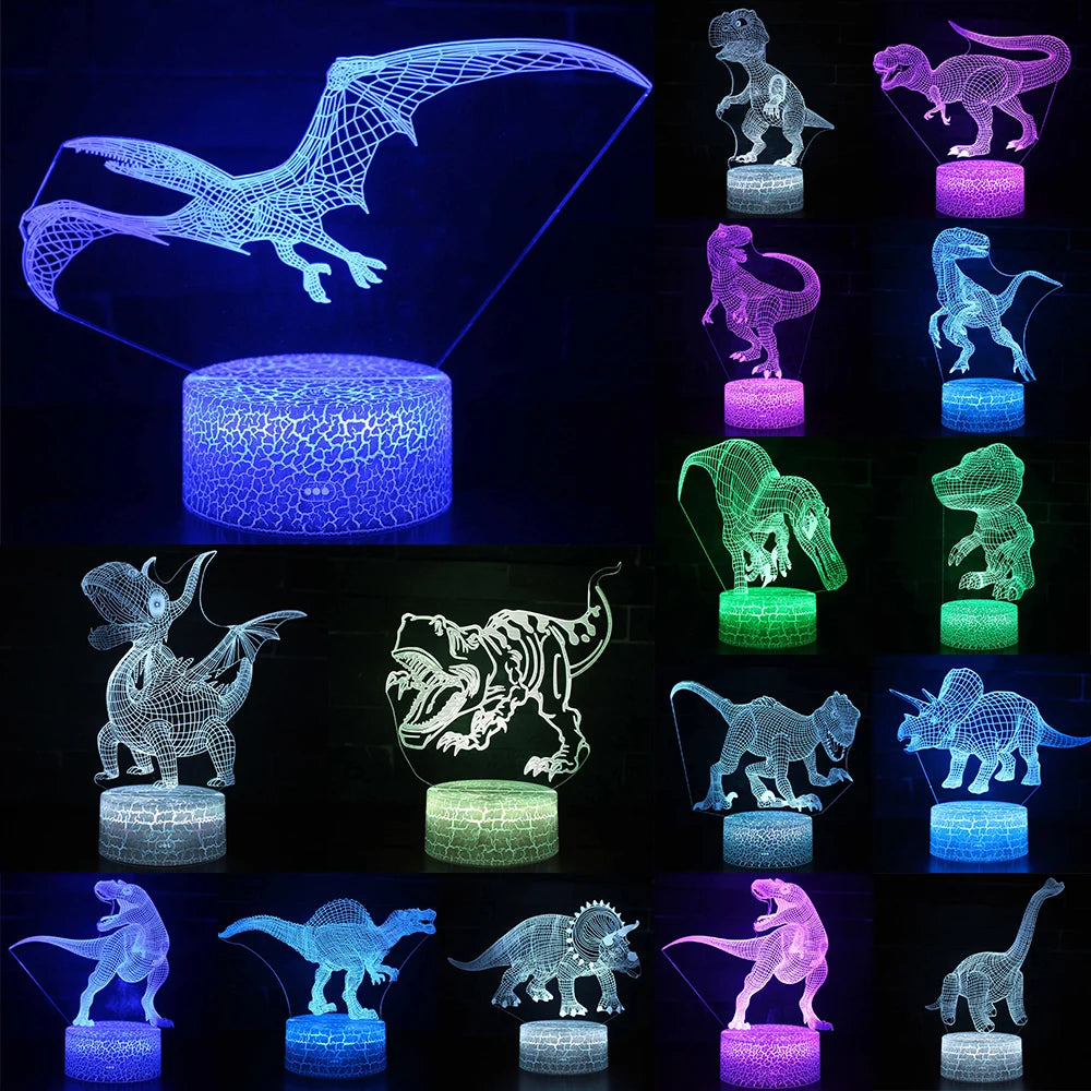 3D Dinosaur LED Night Light
